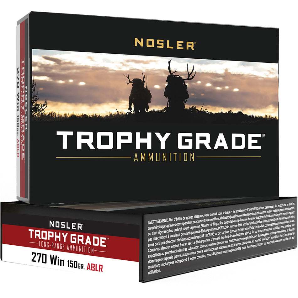 Nosler Trophy Grade Nosler Spitzer AccuBond Long Range 150 Grain .270 Winchester 2850 fps 054041601252