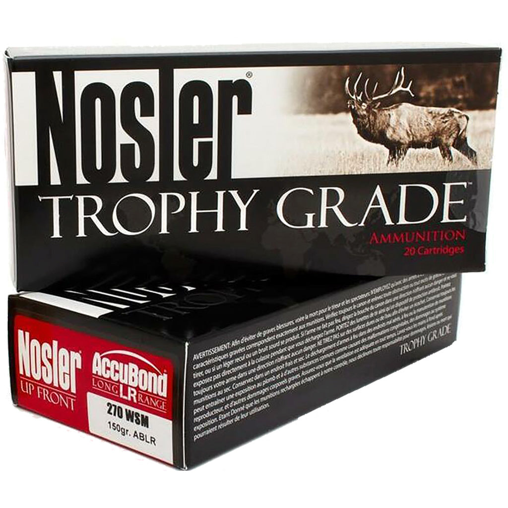 Nosler Trophy Grade Nosler Spitzer AccuBond Long Range 150 Grain .270 WSM 3050 fps 054041601146