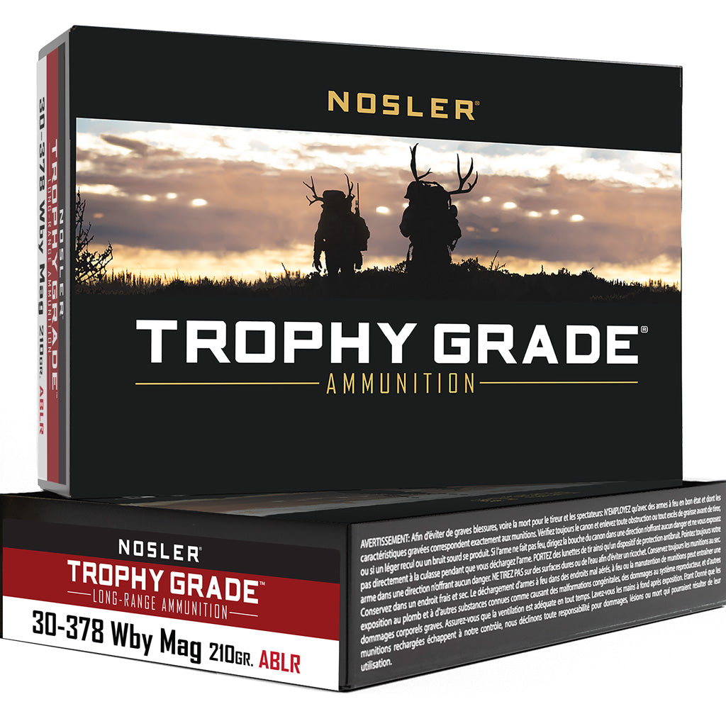 Nosler Trophy Grade Nosler Spitzer AccuBond Long Range 210 Grain .30-378 Weatherby Mag 3040 fps 054041601337