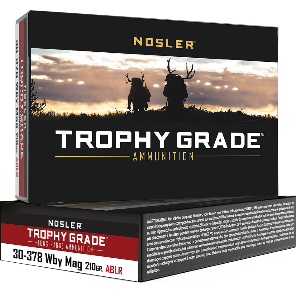 Nosler Trophy Grade Nosler Spitzer AccuBond Long Range 210 Grain .30-378 Weatherby Mag 3040 fps 054041601337