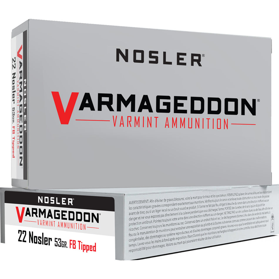 Nosler Varmageddon FB TIPPED 53 Grain .22 Nosler  054041651776