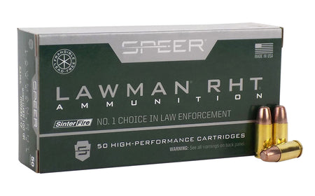 Speer 9mm Luger / Parabellum Lawman RHT 100 grain Frangible ammunition