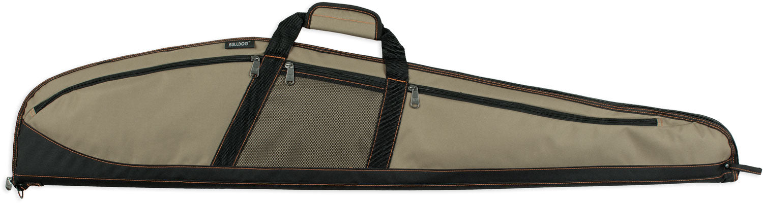 Bulldog BD221 Plus 48-Inch Rifle Case Khaki Black Trim Water-Resistant Nylon