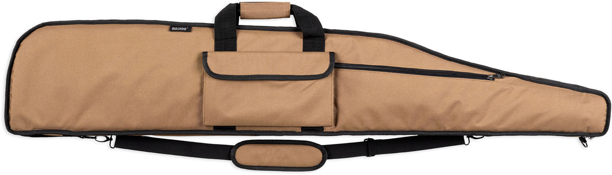 Bulldog BD375 Long Range 55-Inch Rifle Case Tan Black Trim Water-Resistant Nylon