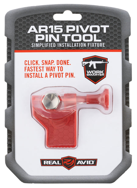 Real Avid AVAR15PPT AR-15 Pivot Pin Tool Red Polymer with Install Tool