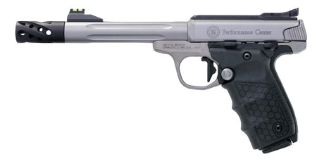 Smith & Wesson 12078 Performance Center Victory Target 22 LR 6" MB 10+1 Stainless Steel Tandemkross Black HiveGrip with Integrated Target Thumb Rest Grip