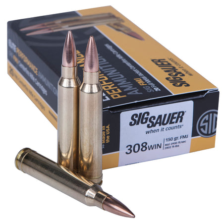 Sig Sauer .308 Win / 7.62x51mm Elite Performance 150 grain Full Metal Jacket ammunition