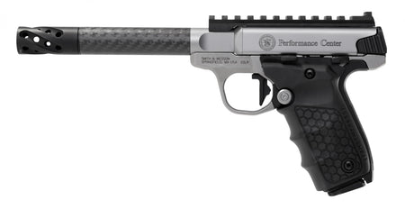 Smith & Wesson 12080 Performance Center Victory Target 22 LR 6" CF MB 10+1 Stainless Steel Tandemkross Black HiveGrip with Integrated Target Thumb Rest Grip