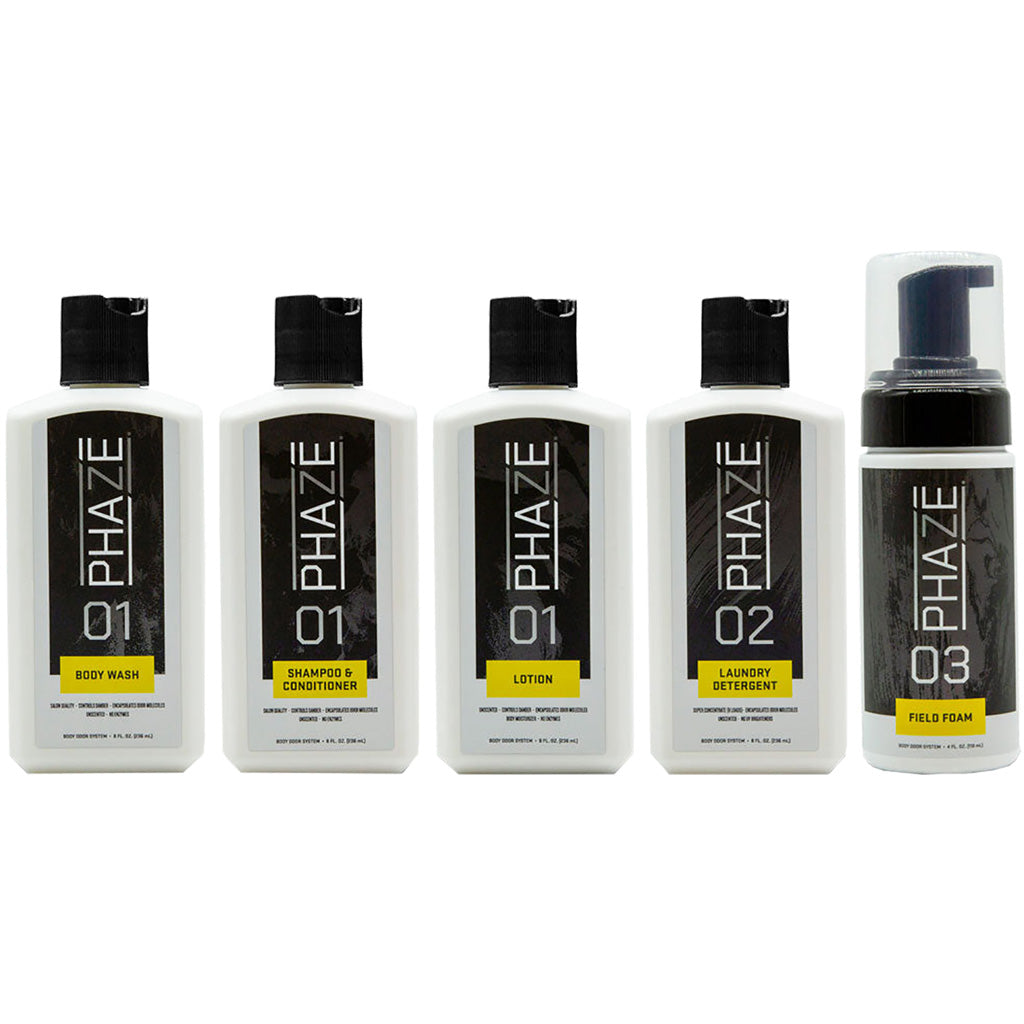 Illusion PhaZe 5-Pack Hunting Odor Control System Body Wash Laundry and Field Foam