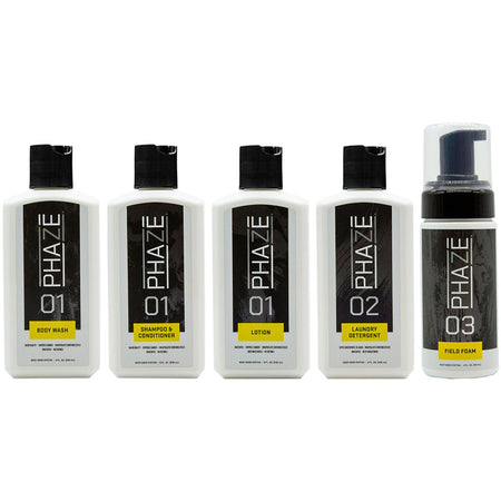 Illusion PhaZe 5-Pack Hunting Odor Control System Body Wash Laundry and Field Foam