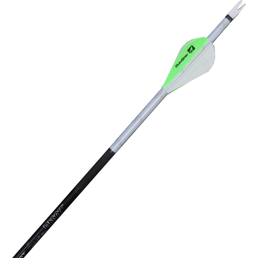 NAP Quikfletch Quickspin 4 in. Arrow Fletch Rap White and Green