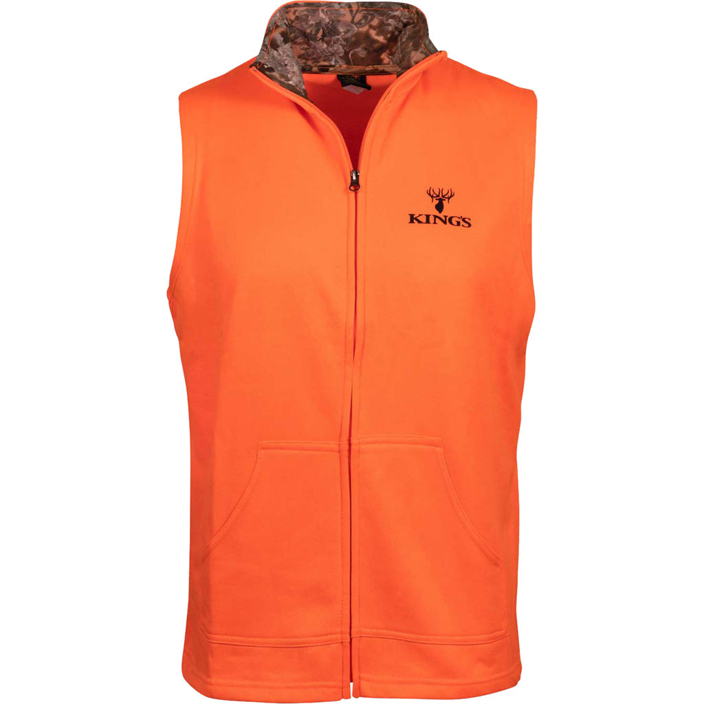 Kings Full Zip Fleece Vest in Blaze X-Large