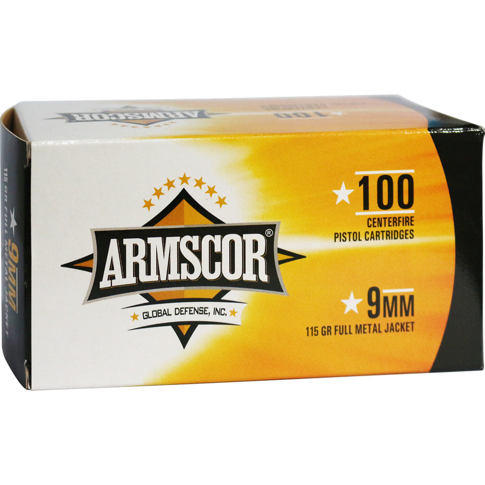 Armscor 9mm Luger / Parabellum Value Pack 115 grain Full Metal Jacket ammunition
