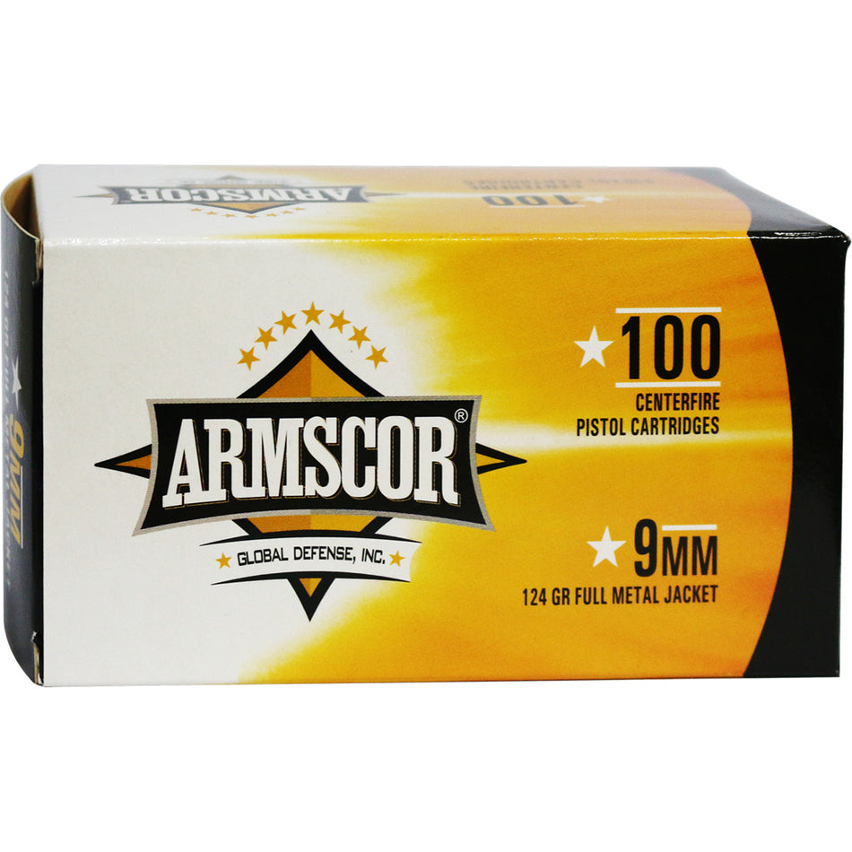 Armscor 9mm Luger / Parabellum Value Pack 124 grain Full Metal Jacket ammunition