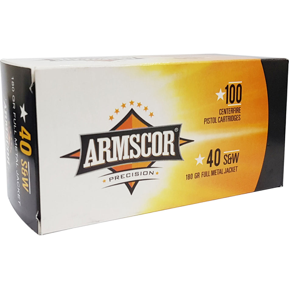 Armscor .40 S&W Precision Value Pack 180 grain Full Metal Jacket ammunition
