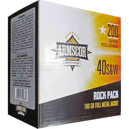 Armscor .40 S&W Precision Rock Pack 180 grain Full Metal Jacket ammunition
