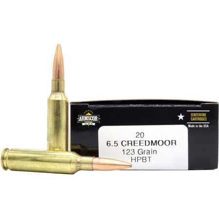 Armscor USA Competition Hollow Point Boat Tail 123 Grain 6.5mm Creedmoor 2750 fps 812285024523