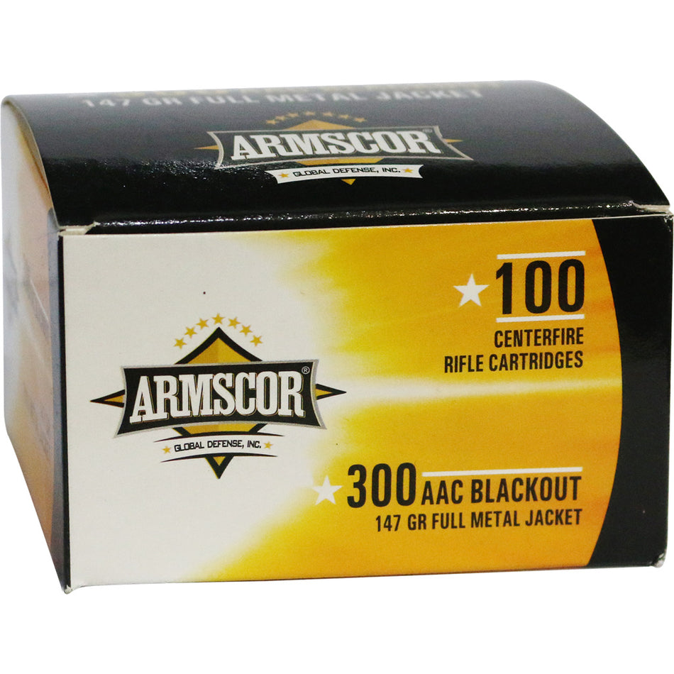 Armscor USA .300 Blackout Ammunition FMJ 147 Grains