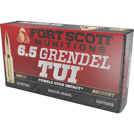 Fort Scott Munitions Tumble Upon Impact (TUI) Solid Copper Spun 123 Grain 6.5mm Grendel 2538 fps 758381721679