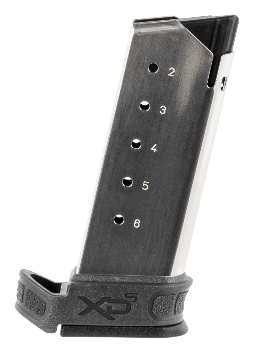 Springfield Armory XD-S Mod2 6rd .45 ACP Stainless Steel Handgun Magazine with Gray Sleeve XDSG5006Y