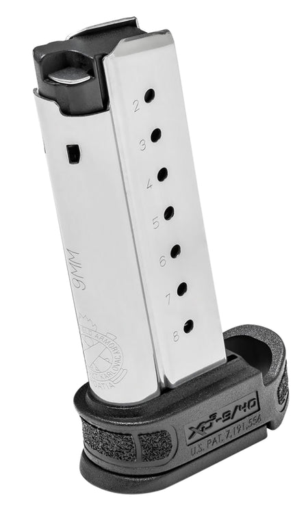 Springfield Armory XD-S Mod2 9rd 9mm Luger Stainless Steel Pistol Magazine XDSG09061