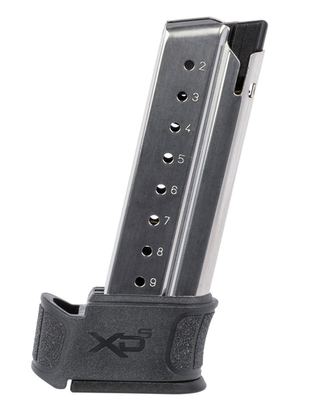 Springfield Armory XD-S Mod2 9rd 9mm Luger Stainless Steel Magazine with Gray Sleeve XDSG09061Y