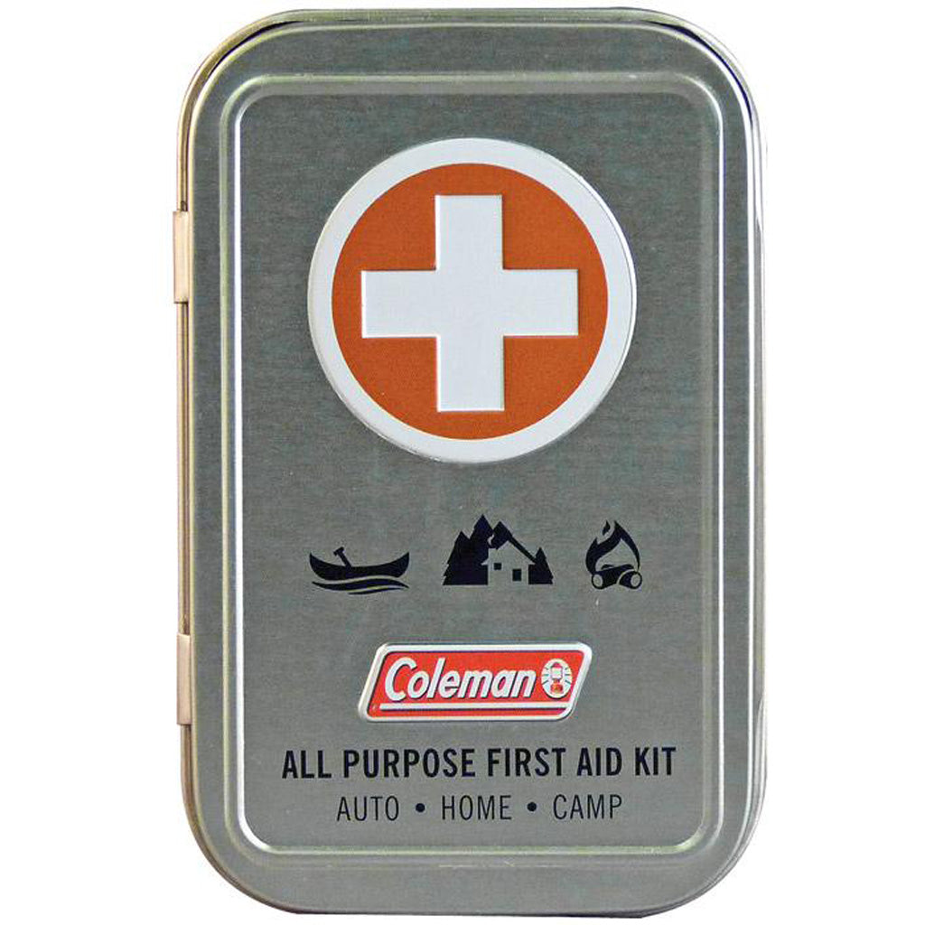 Coleman Compact 27 Piece First Aid Tin with Essentials