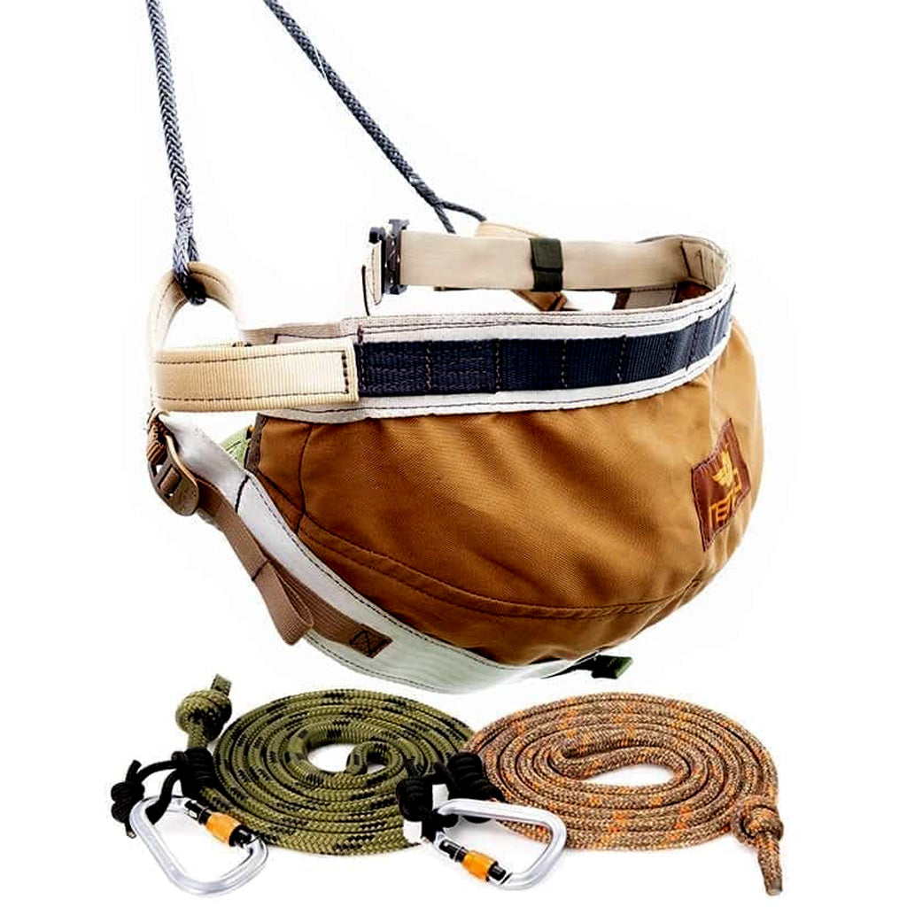 Tethrd Menace X-Large Saddle Kit with Carabiners and 11mm Rope