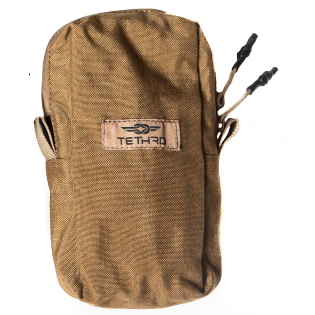 Tethrd Medium Coyote MOLLE Pouch Laser Cut with Zipper