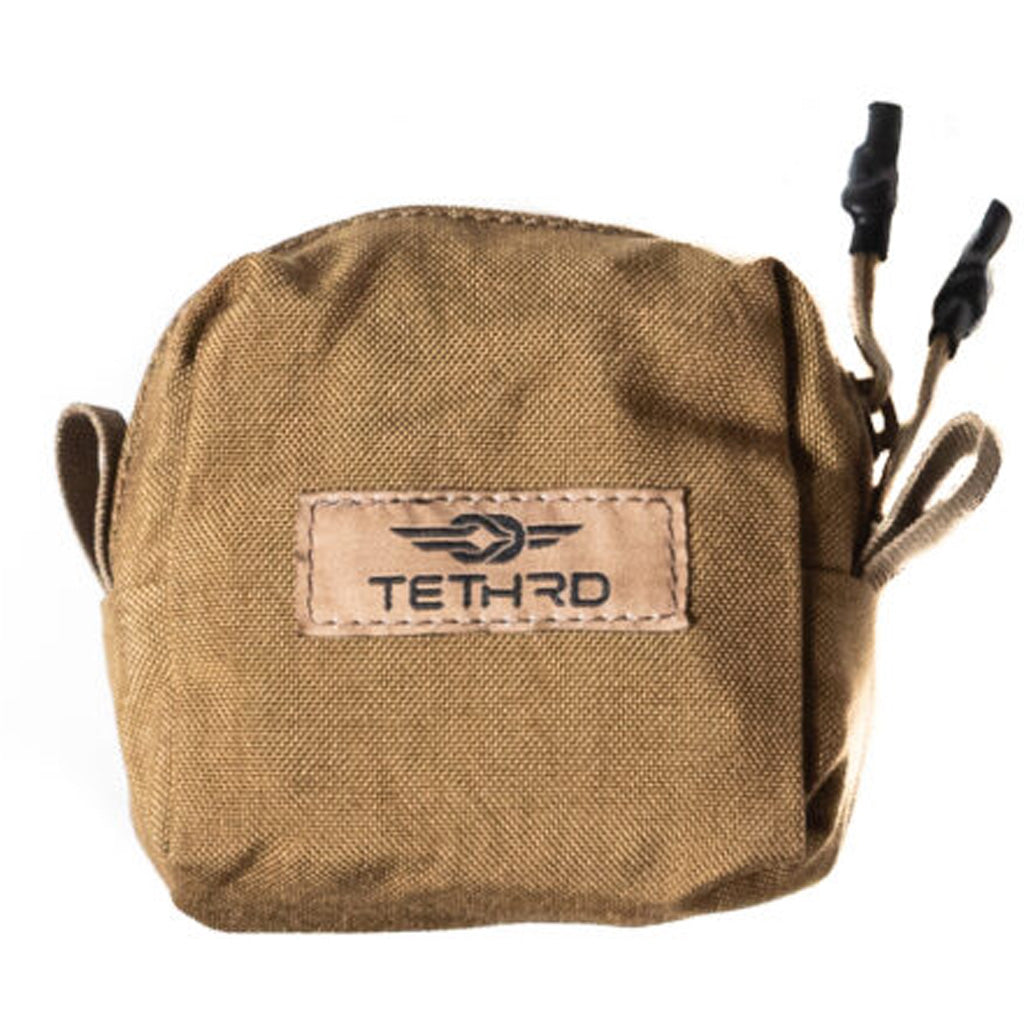 Tethrd Small Coyote MOLLE Pouch Laser Cut with Zipper