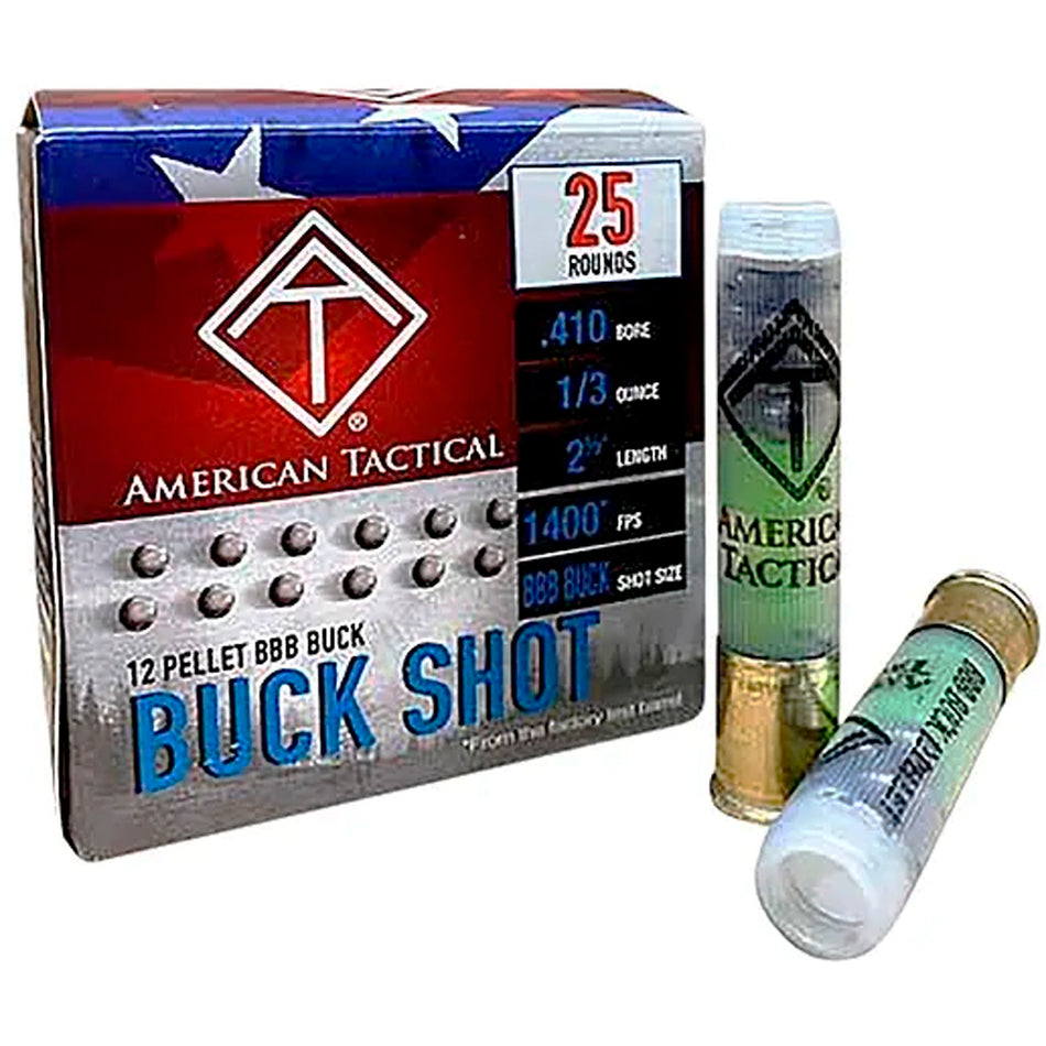 ATI .410 Bore Shotgun Ammo 12 pellets 2.5 in 1/3 oz BBB