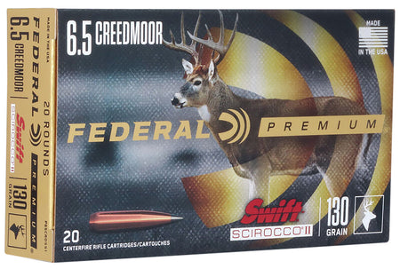 Federal Premium Swift Scirocco II 130 Grain 6.5mm Creedmoor 2800 fps 604544656121