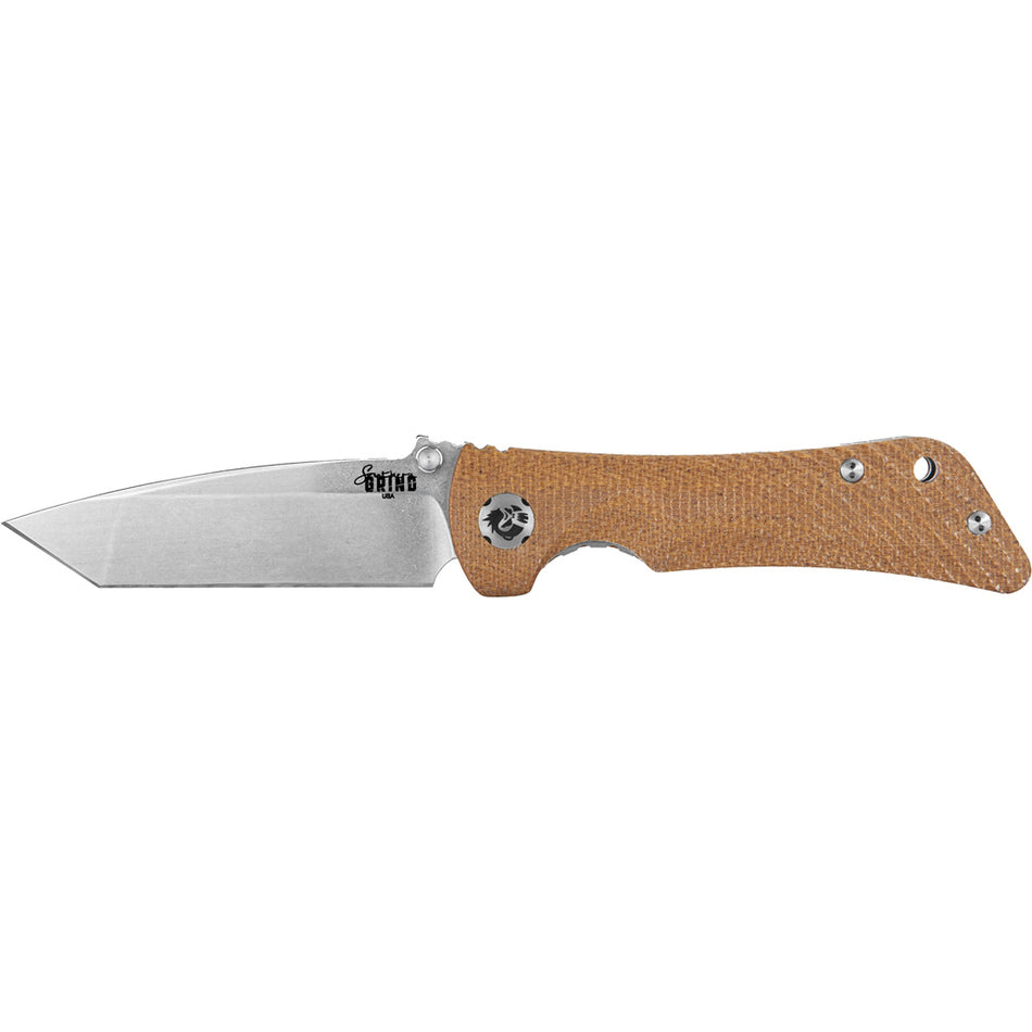 Southern Grind Spider Monkey Folder 3.25 in. Tanto CPM S35VN Micarta Handle Satin