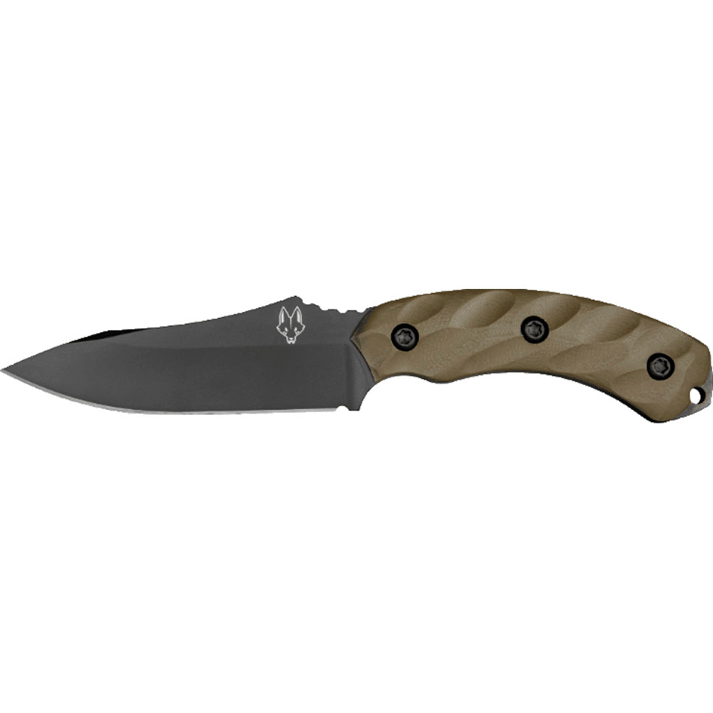 Southern Grind Jackal Fixed Blade 4.75 in. Black PVD Finish OD Green G10 Handle