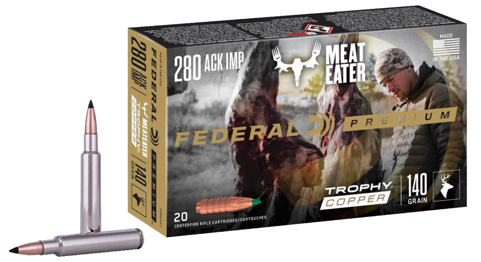 Federal Premium Trophy Copper 140 Grain .280 Ackley 3075 fps 604544659528