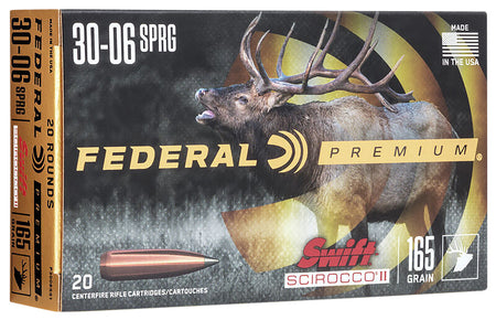 Federal Premium Swift Scirocco II 165 Grain .30-06 Springfield 2800 fps 604544656053