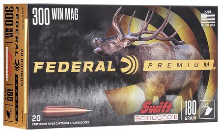 Federal .300 Winchester Mag Premium 180 grain Swift Scirocco II ammunition