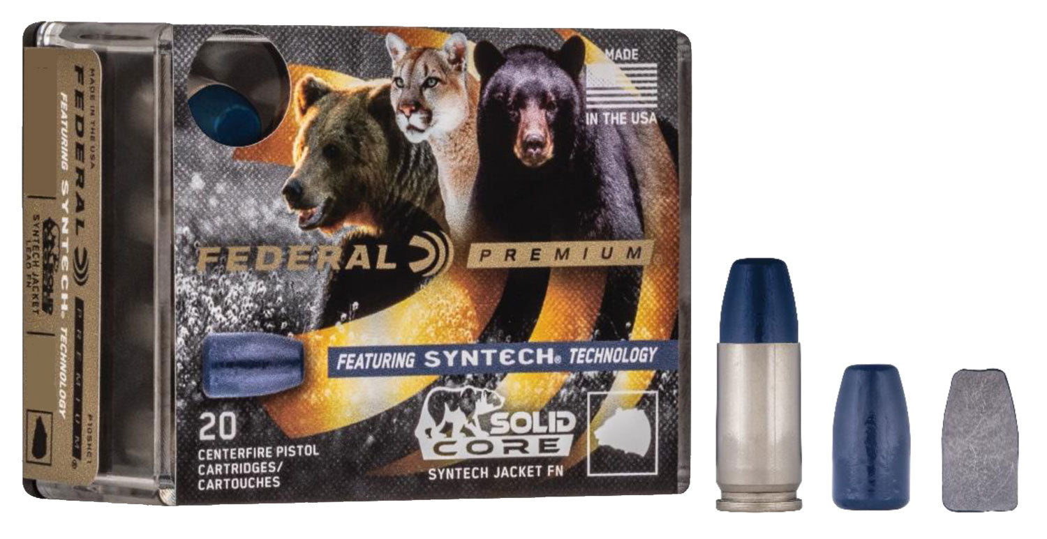 Federal .44 Magnum Premium 300 grain Solid Core Synthetic Flat Nose ammunition