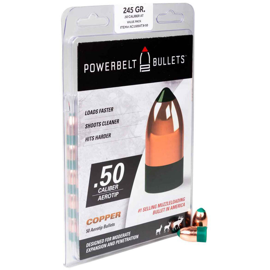 Powerbelt AeroTip Bullets 50 Caliber 245 Grain 50 pk Bulk