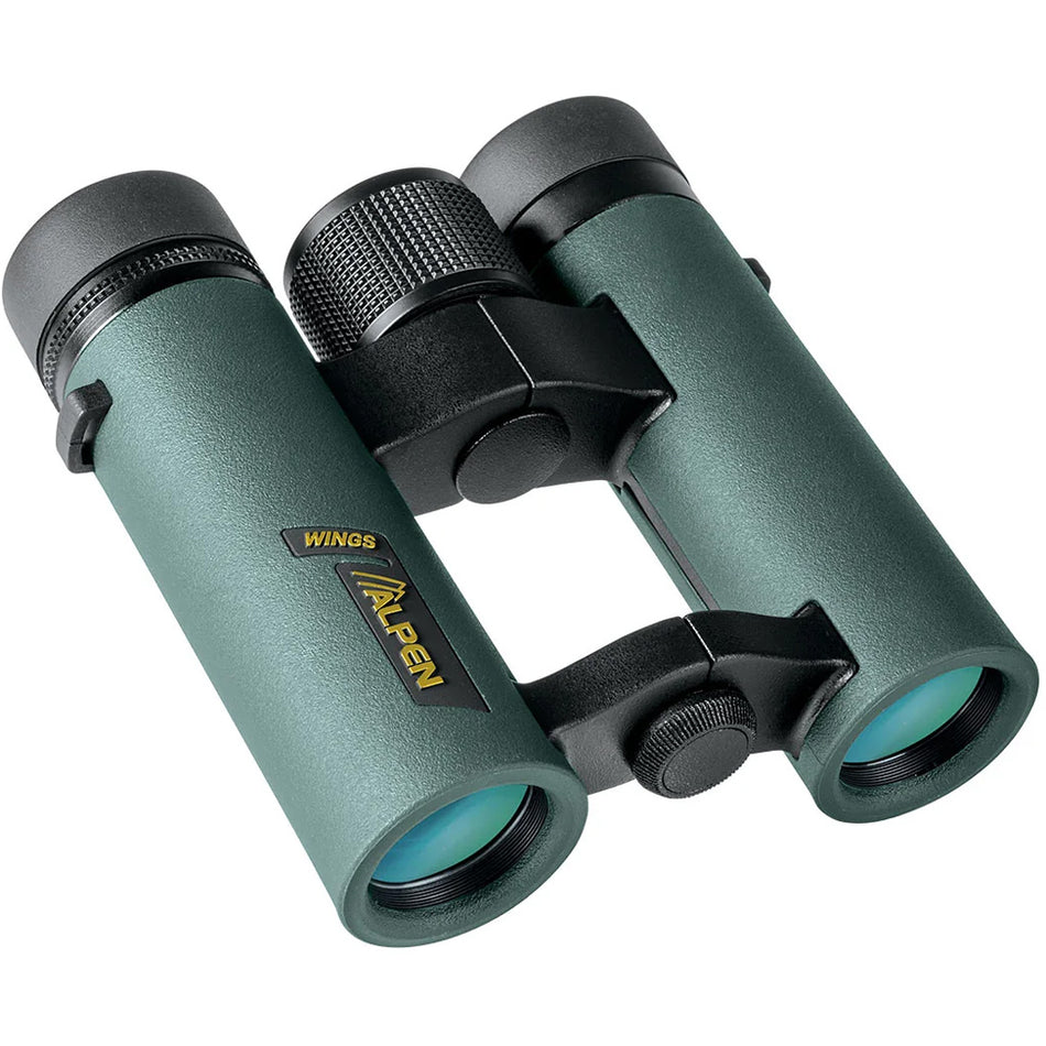 Alpen Wings 8X26 Compact Open Bridge Binoculars, BAK4 Prisms, Green