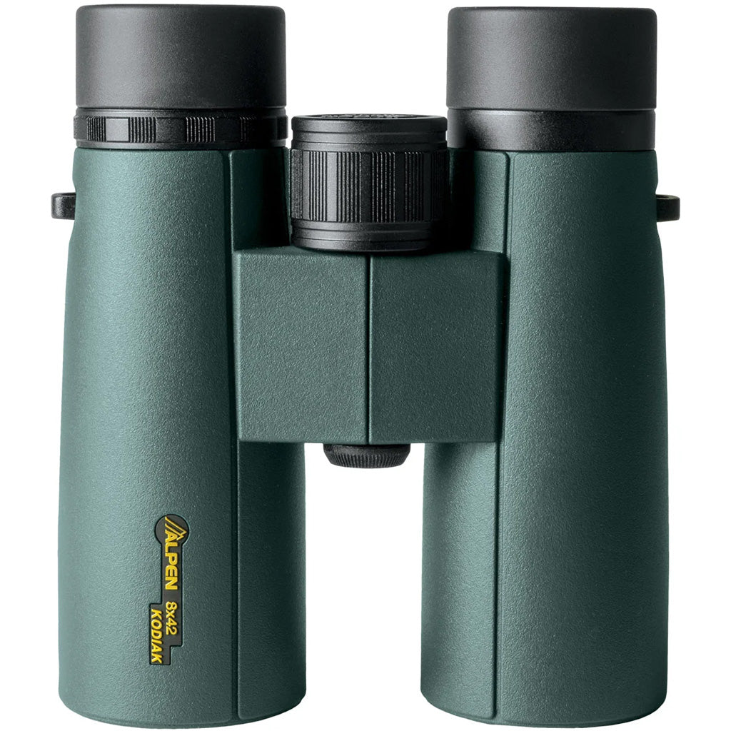 Alpen Kodiak 10X42 Rubber-Armored Waterproof Binoculars, Short Hinge Design, Green