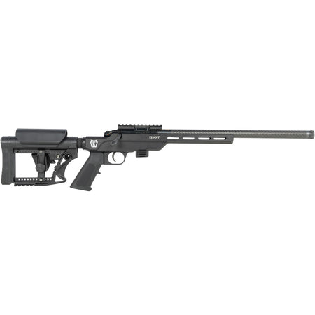Keystone Carbon Precision Trainer Model 722 Rifle 22 lr 16.5in Alum BLK/Carbon Threaded Barrelw/Case