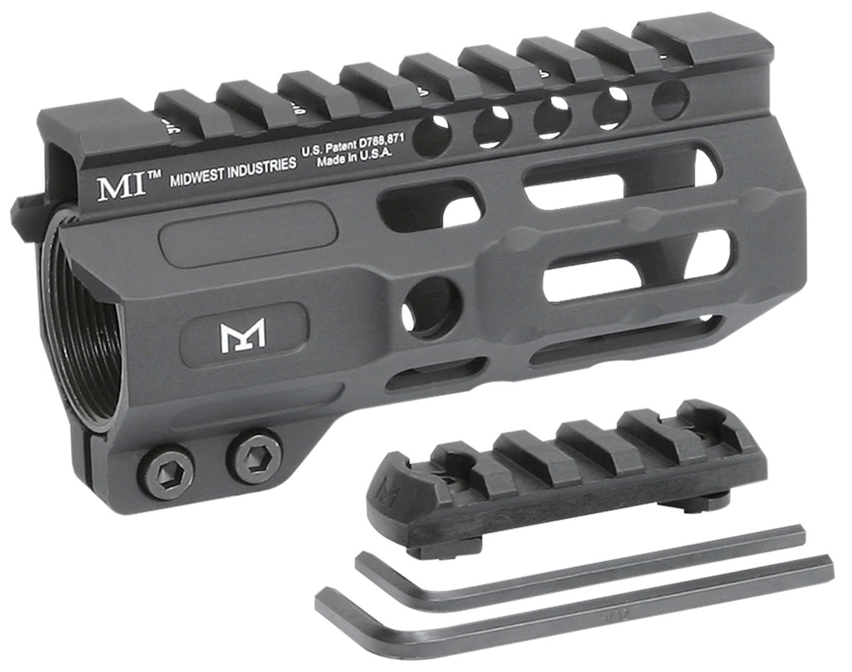 Midwest Industries MICRM45 4.50" AR-15 Combat Handguard M-LOK Black Hardcoat Anodized Aluminum