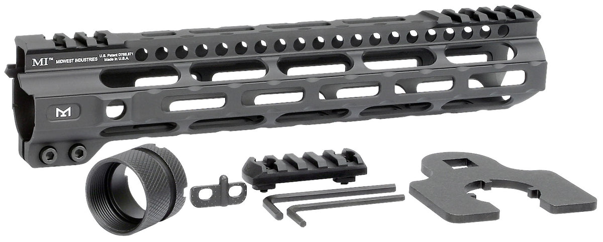 Midwest Industries MICRLW105 AR-15 Combat Lightweight M-LOK Handguard 10.50" Black Hardcoat Anodized