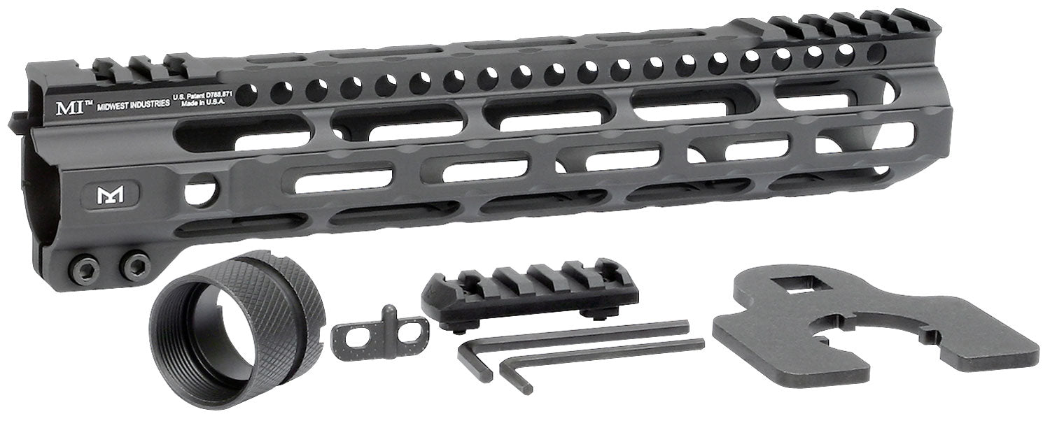 Midwest Industries MICRLW105 AR-15 Combat Lightweight M-LOK Handguard 10.50" Black Hardcoat Anodized