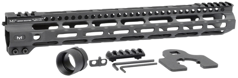 Midwest Industries MICRLW14 AR-15 Combat Lightweight 14" M-LOK Handguard Black Hardcoat Anodized