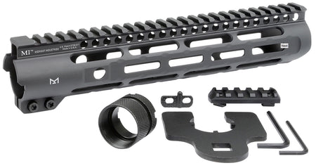 Midwest Industries MISLH105 AR-15 Slimline 10.50" M-LOK Handguard Black Hardcoat Anodized