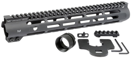 Midwest Industries MISLH12625 AR-15 Slimline 12.625" M-LOK Handguard Black Hardcoat Anodized