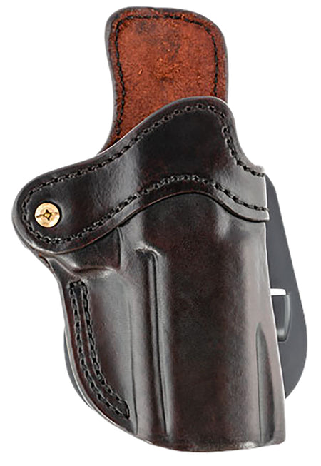 1791 Gunleather OWB BH2.4 Optic Ready Signature Brown Leather Paddle Holster, Fits Walther PPQ/Sig P320/XD-M, Right Hand