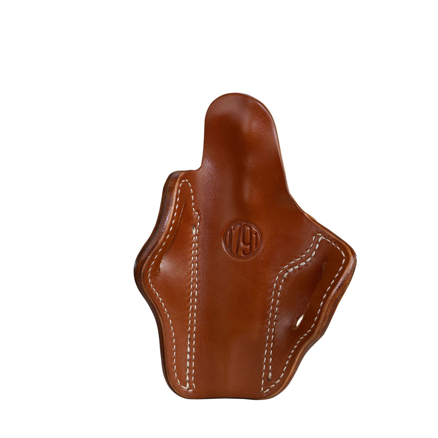 1791 Gunleather OWB BH1 Optic Ready Classic Brown Leather Belt Slide Holster for 1911 5" Barrel, Right Hand